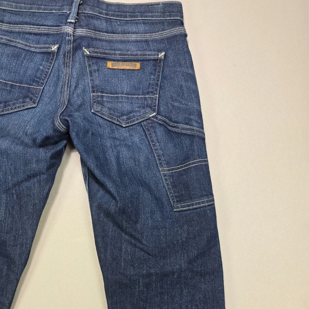 True Religion Carpenter Jeans Brianna Utility Slim Straight Dark Wash Womens 24 - Picture 8 of 15